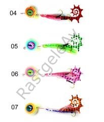 Captain 3644 Cornea UV 3D Eye 100gr Tai Rubber Slider Jig
