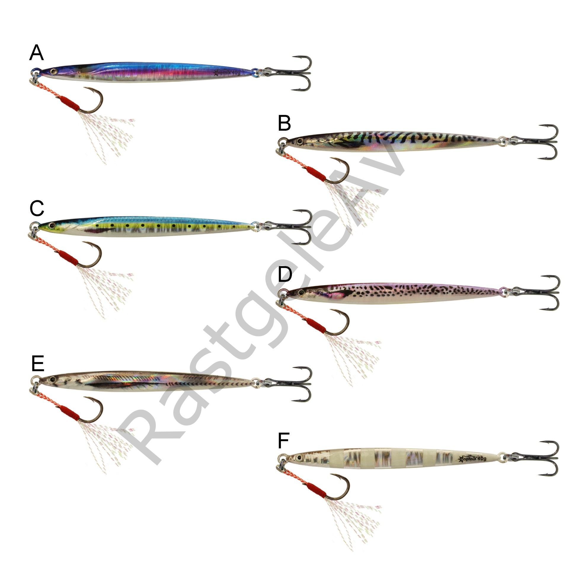 Captain 3665 Cazador Slim UV 40gr Light Jig Suni Yem