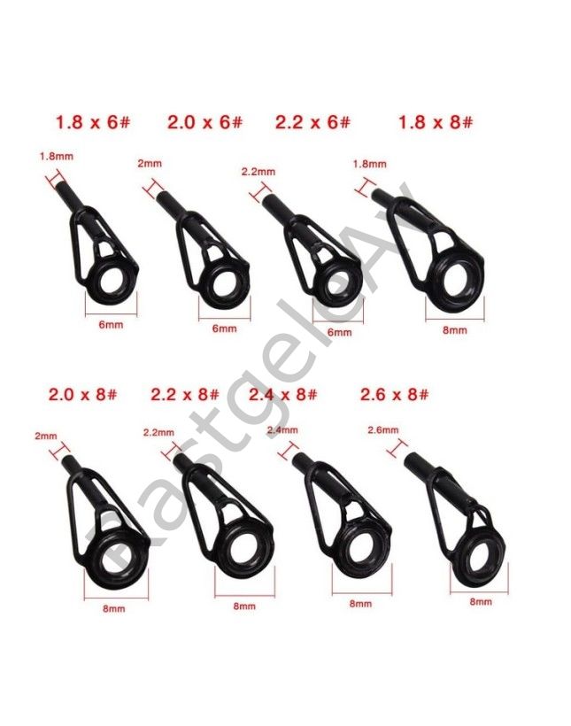 Captain Kamış Porselen Uç Seti 80'li Kutu Black-Nikel 18-20-22-24-26mm
