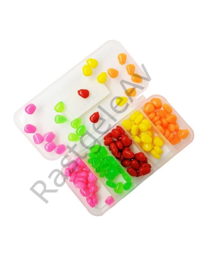 Captain 3496 Pop Corn Silikon Sazan Yemi 100'lü Kutuda Color:Mix