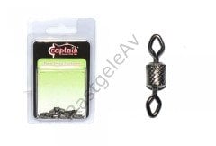Captain 5005 Elmas Gözlü Fırdöndü 10'lu Paket Black Nikel