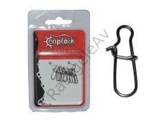 Captain 5015 Sahte Balık Klipsi Snap İnox 10'lu Paket Black Nikel
