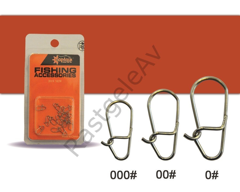 Captain 5018 Sahte Balık Klipsi Snap Oval 15'li Paket Nikel