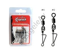 Captain 5035 Kilitli Klips Rolling 10'lu Paket Black Nikel