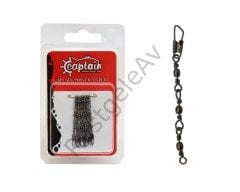 Captain 5095 3 Zincir Klips 5'li Paket Black Nikel