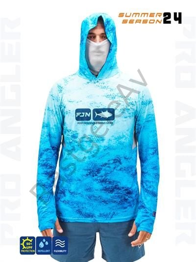 Fujin Pro Angler S24 Buff&Hoodie Blue Wave