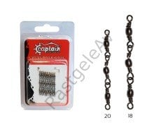 Captain 5105 3 Zincir Fırdöndü 5'li Paket Black Nikel