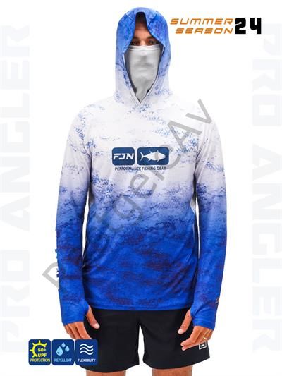 Fujin Pro Angler S24 Buff&Hoodie Grey Wave