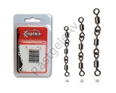 Captain 5110 3 Zincir Rulmanlı Fırdöndü 10'lu Paket Black Nikel