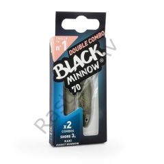 Fiiish BM70/1 BM758 Double Combo Shore 3gr Kaki-Ghost Minnow Silikon Yem
