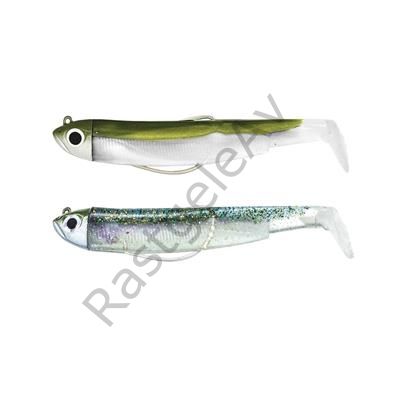 Fiiish BM70/1 BM758 Double Combo Shore 3gr Kaki-Ghost Minnow Silikon Yem