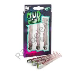 Fiiish Mud Digger MD1137 Maxi Combo Purple Glitter Silikon Yem