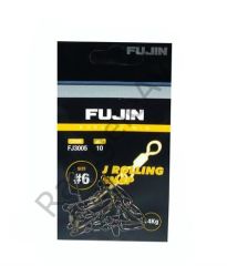 Fujin J Rolling Snap Bilyalı Kilitli Klips Black Nickel