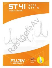 Fujin ST41 Üçlü Maket Balık İğnesi Nickel