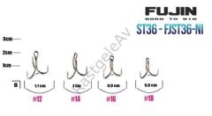 Fujin ST36 Üçlü Maket Balık iğnesi Nickel