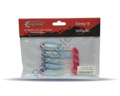 Captain 3569 Style Soft 8cm Levrek Silikonu 5'li Paket Suni Yem