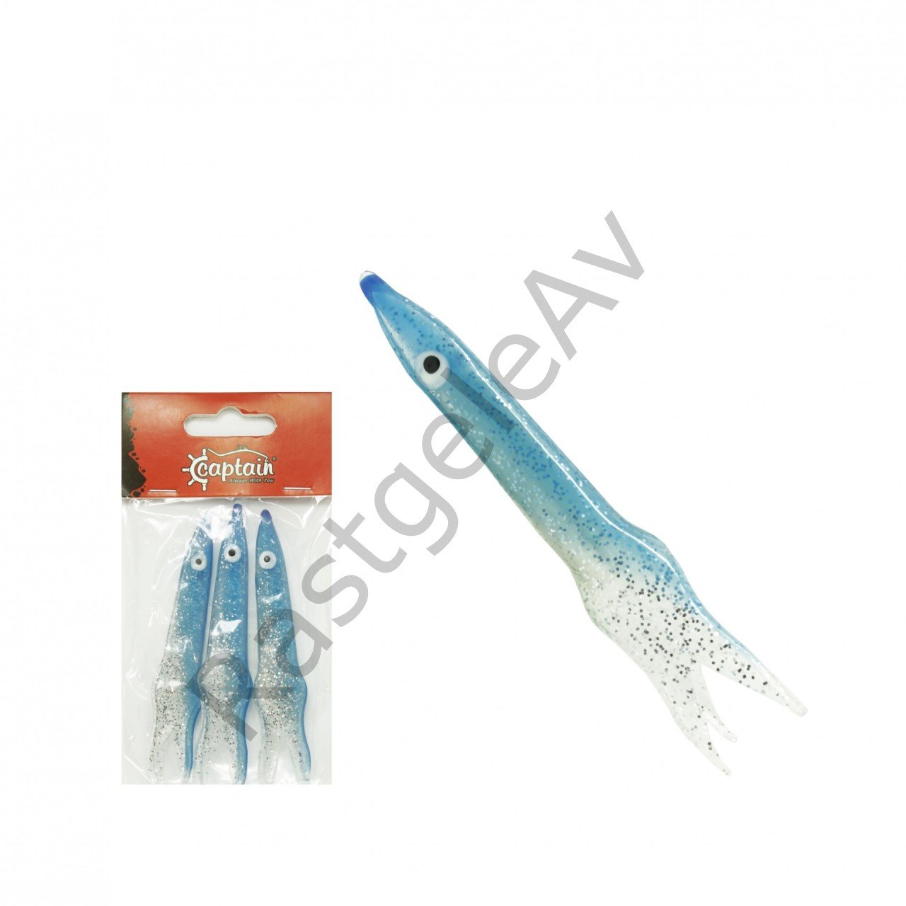 Captain 3580 Octopus Glitter 8cm Sübye 3'lü Paket Suni Yem