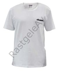 Okuma White Motif Cotton Short Sleeve Shirt
