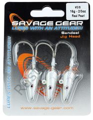 Savage gear Sandeel Jig Head 16g 3/0 - 3pcs Real Pearl Suni Yem