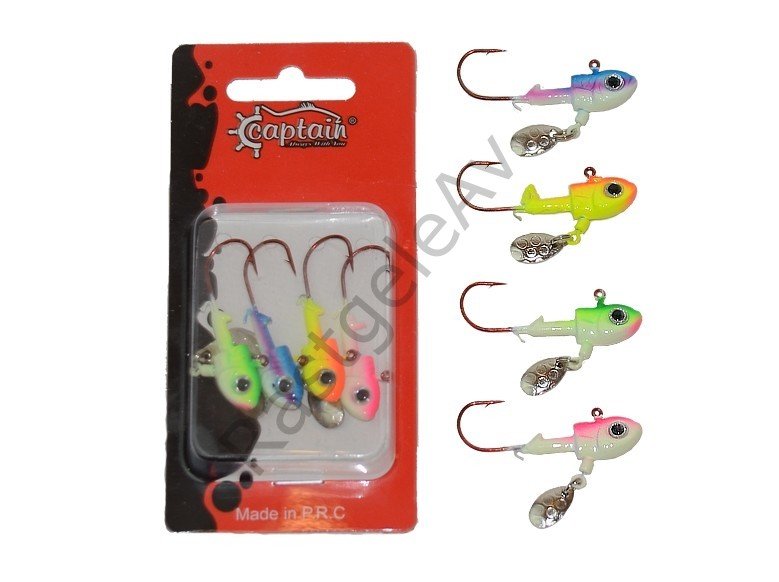 Captain 6416 Jig Head Rapstory 4'lü Mix Set Kaşıklı Jig Head