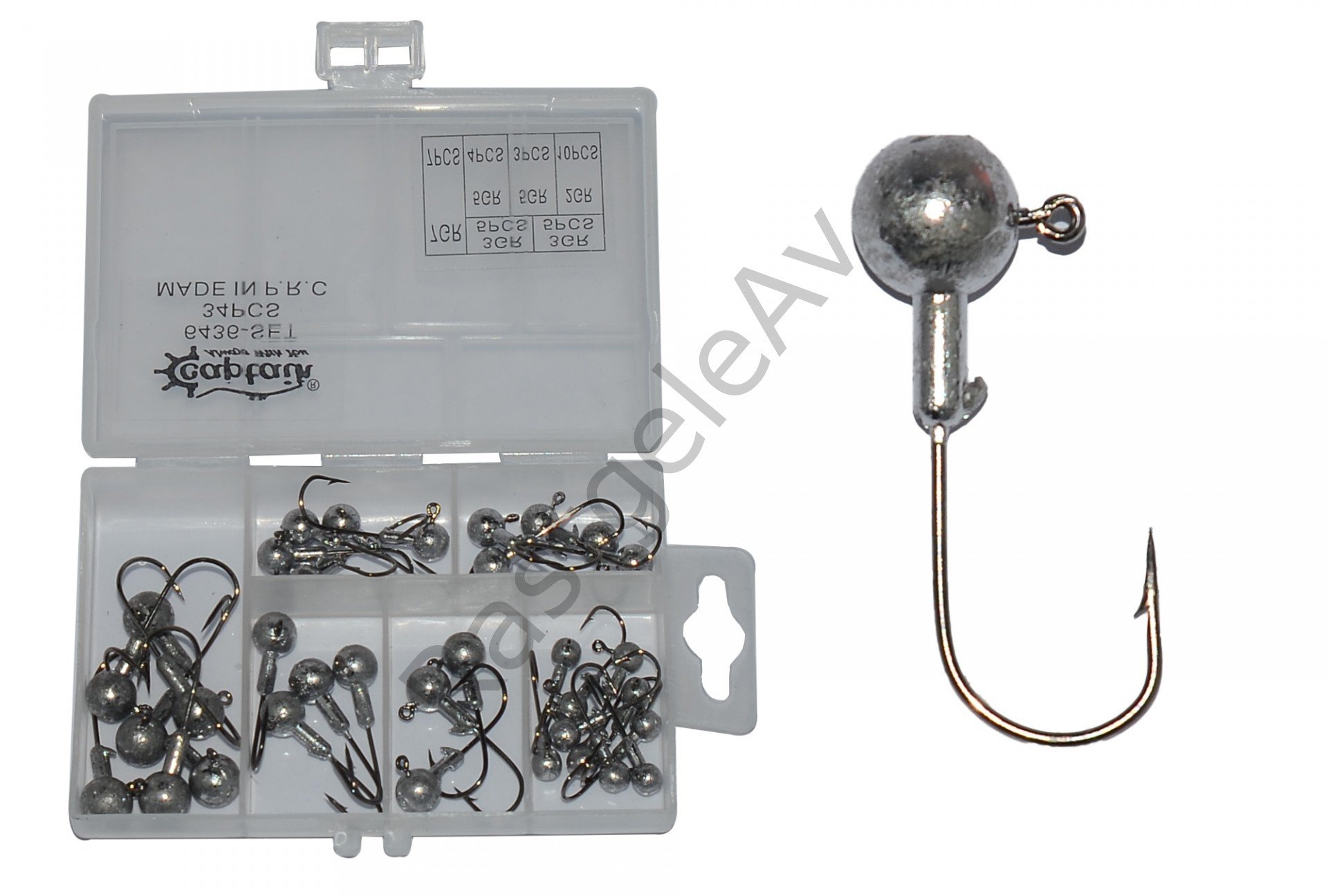 Captain 6436 Compact Eco Mix Kutulu Jig Head Seti 2-3-5-7gr 34lü Set