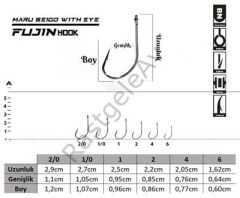 Fujin Maru Seigo With Eye Çapraz Delikli Olta Kancası