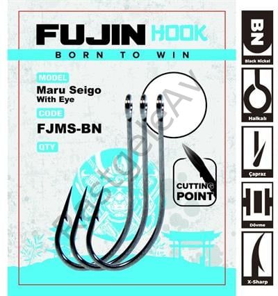 Fujin Maru Seigo With Eye Çapraz Delikli Olta Kancası