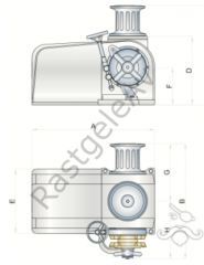 İtalWinch Raja Zincir Irgatı 2000 W-12 V 12 Mm Zincir