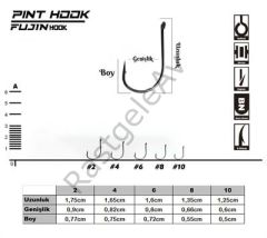 Fujin Pint Hook Çapraz Delikli Olta Kancası