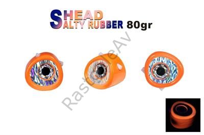 Fujin Salty Rubber Head 80gr Kafa 05 Orange  3D Eye