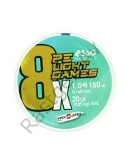 Asso 8X Light Games PE 8 Örgü Spin İp Misina 150mt Moss Green
