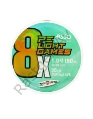 Asso 8X Light Games PE 8 Örgü Spin İp Misina 150mt Multicolor