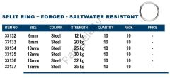 Okuma Splitring Forged 10 Adet