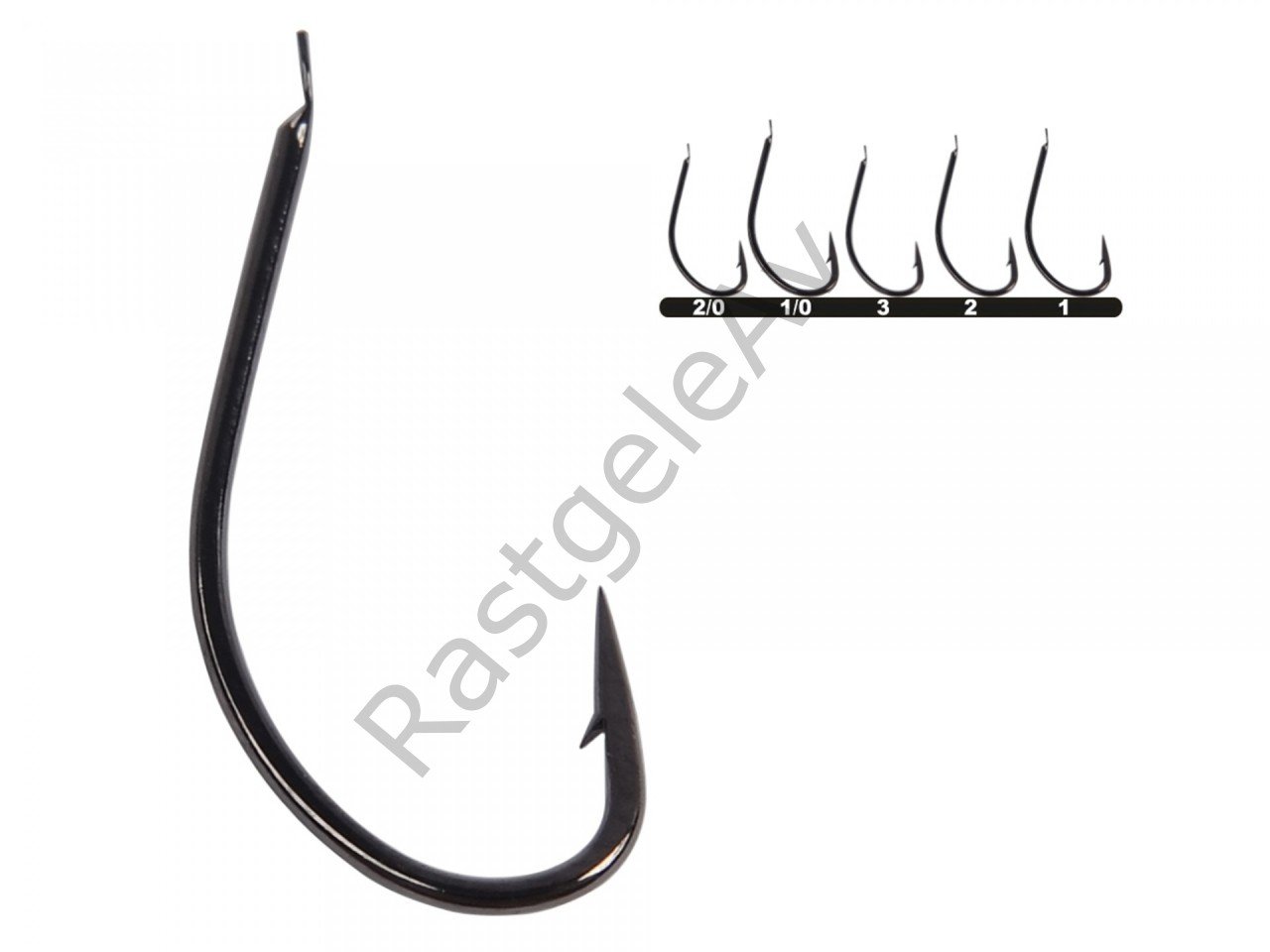 Hayabusa HMRS 171 Kısa Pala Dövme Olta İğnesi 15'li Paket Black Nikel