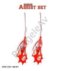 Fujin Rubber Hazır Skirt + Assist Set Red H4-01