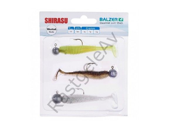 Balzer 16123 Shirasu Akiri Worm 7.5cm Silikon Yem 3'lü SET 1/0 İğne 6-9-12gr