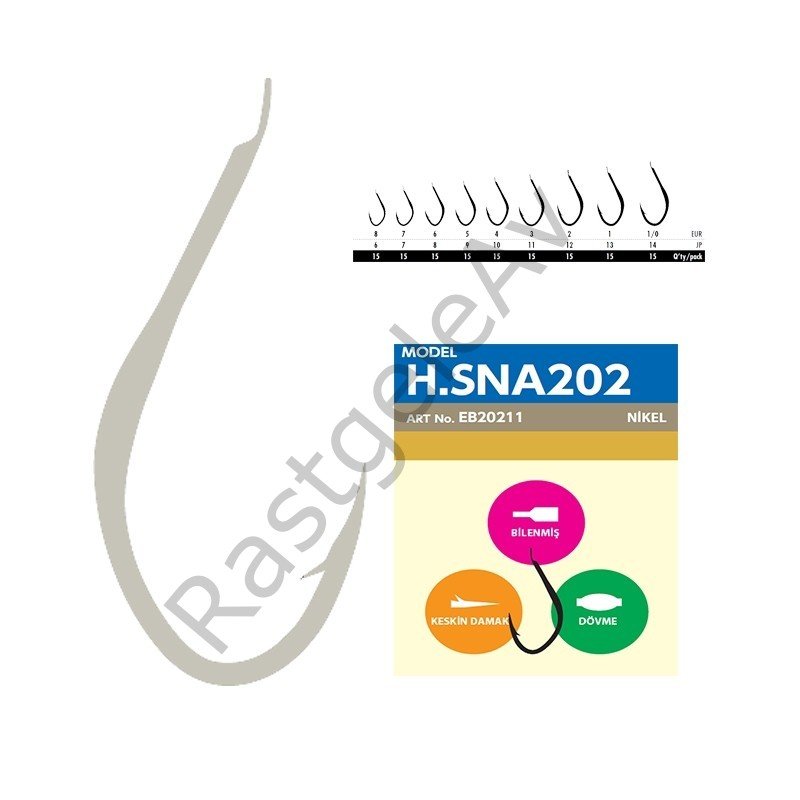 Hayabusa HSNA 202 Dövme Canlı Yem İğnesi 15'li Paket Nikel