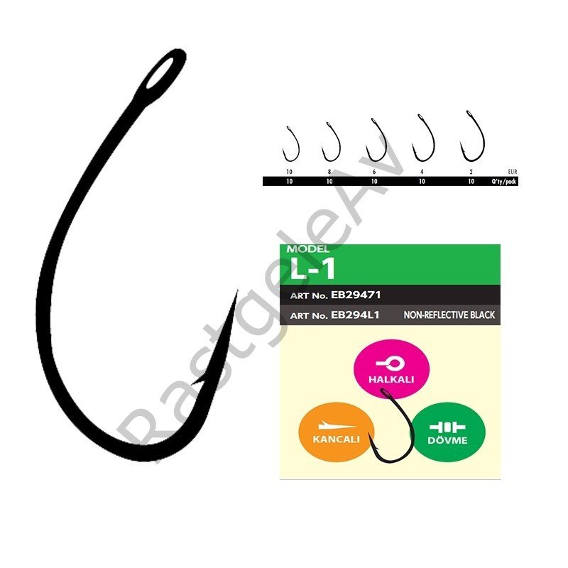 Hayabusa L1 Sazan İğnesi Dövme Teflon Black 10'lu Paket