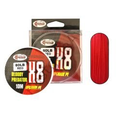 Hook Line 8X Upgrade PE Bloody Predator Jigging Assist İpi 10mt Kırmızı-Pembe