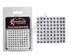 Captain 7632 Göz 6mm Naturel Silikon Damla Göz 64'lü Paket