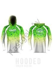 Fujin Performance Hooded Kapüşonlu T-Shirt Green Ocean