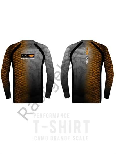Fujin Performance T-Shirt Camo Orange Scale