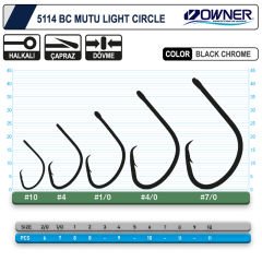 Owner 5114 Mutu Light Black Chrome Circle İğne