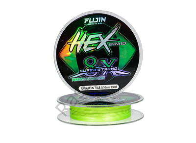 Fujin Hex Braid 8x 300mt Fluo Green PE İp Misina