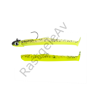 Fiiish Mud Digger MD90 / MD1464 Combo 15gr Chartreuse-Yellow Black HeadSilikon Yem