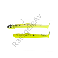 Fiiish Mud Digger MD90 / MD1464 Combo 15gr Chartreuse-Yellow Black HeadSilikon Yem