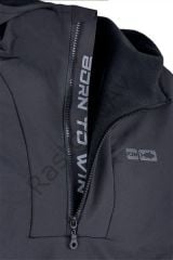 Fujin SeaGame Technical Polar Hoodie Black Grey