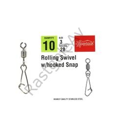 Captain 5031 Hoked Klips 10'lu Paket Black Nikel