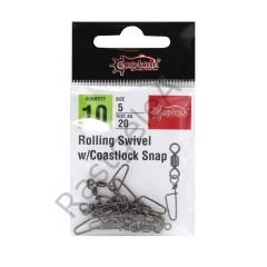 Captain 5032 Coastlock Klips 10'lu Paket Black Nikel