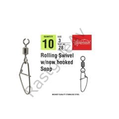 Captain 5033 New Hoked Klips 10'lu Paket Black Nikel